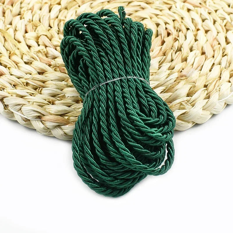 3mm Polyester Seil 3-Strang gedreht – DIY, Heimtextilien, Taschen, Deko Schnur
