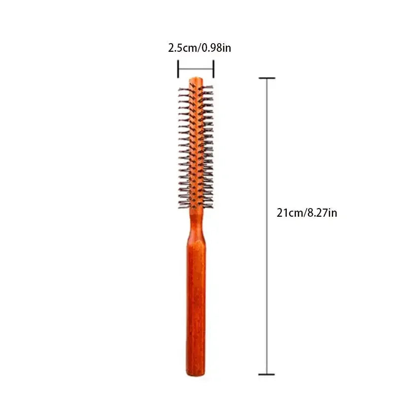 Runde Haarbürste Mit Natürlichen Borsten Für Lockiges Haar Und Styling