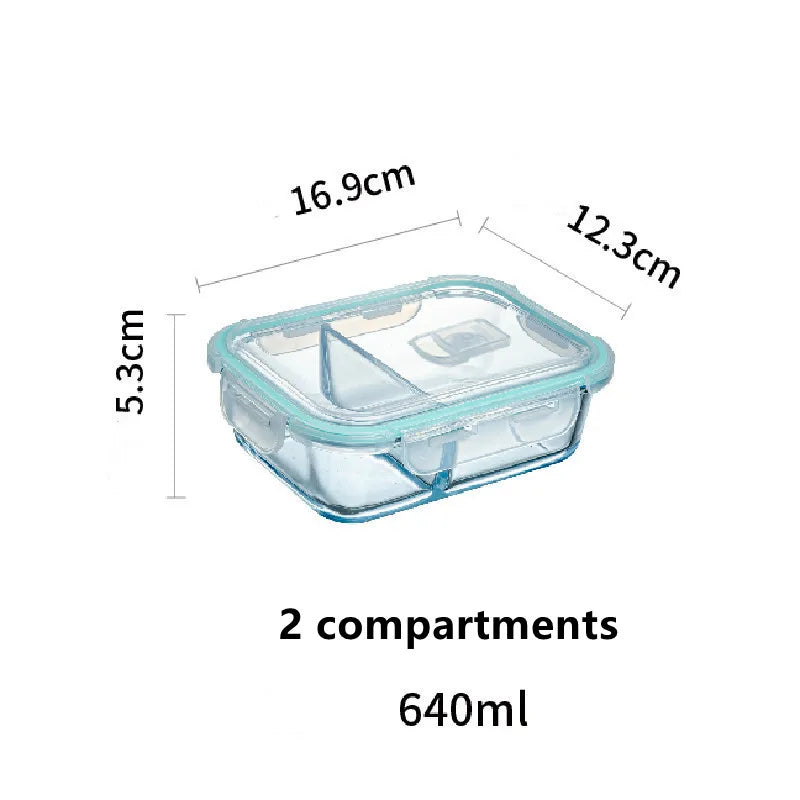 Borosilikatglas Lunchbox – Mikrowelle, Versiegelt, Kühl- und Gefrierbox