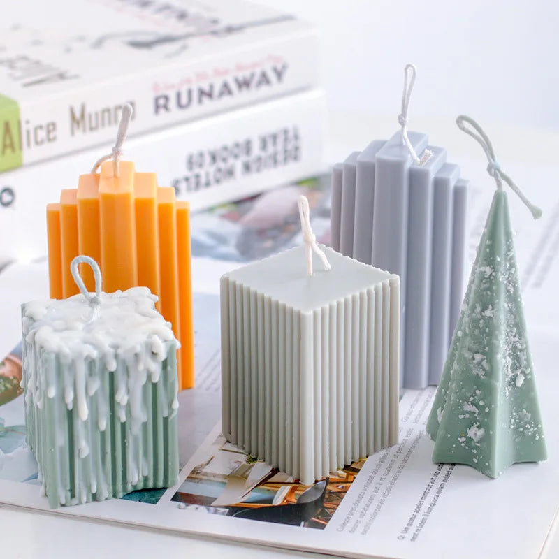 Nordic Stil Zylindrische Acryl Kerzenform DIY Geometrisches Design