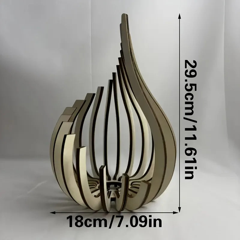 Handgefertigtes 3-teiliges Kerzenhalter-Set aus Holz-Yabubest - Home & More