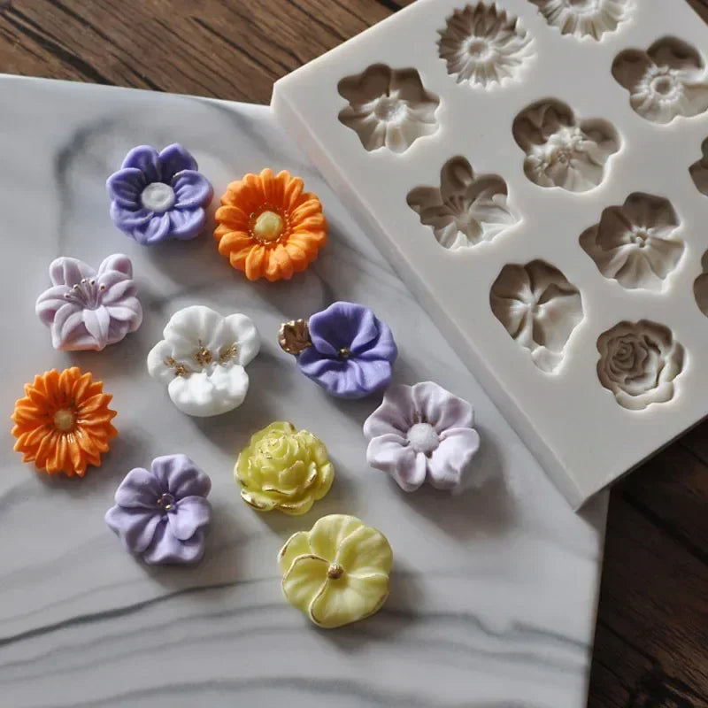 Blumen Silikonform für Kuchen und Schokolade Kreatives Backen