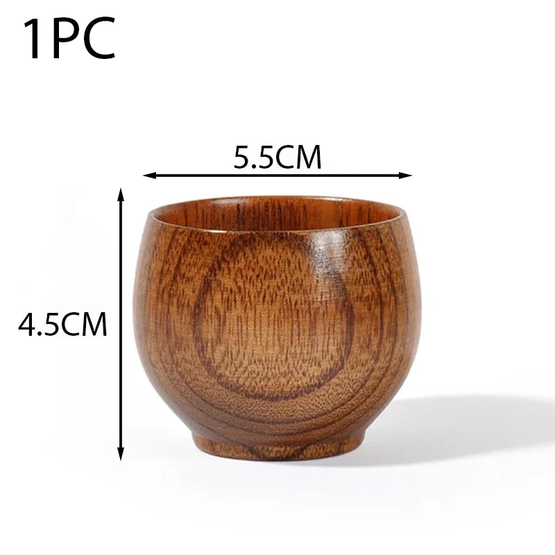 Handgefertigter großer Holzbecher aus Fichtenholz für Getränke Küche Bar