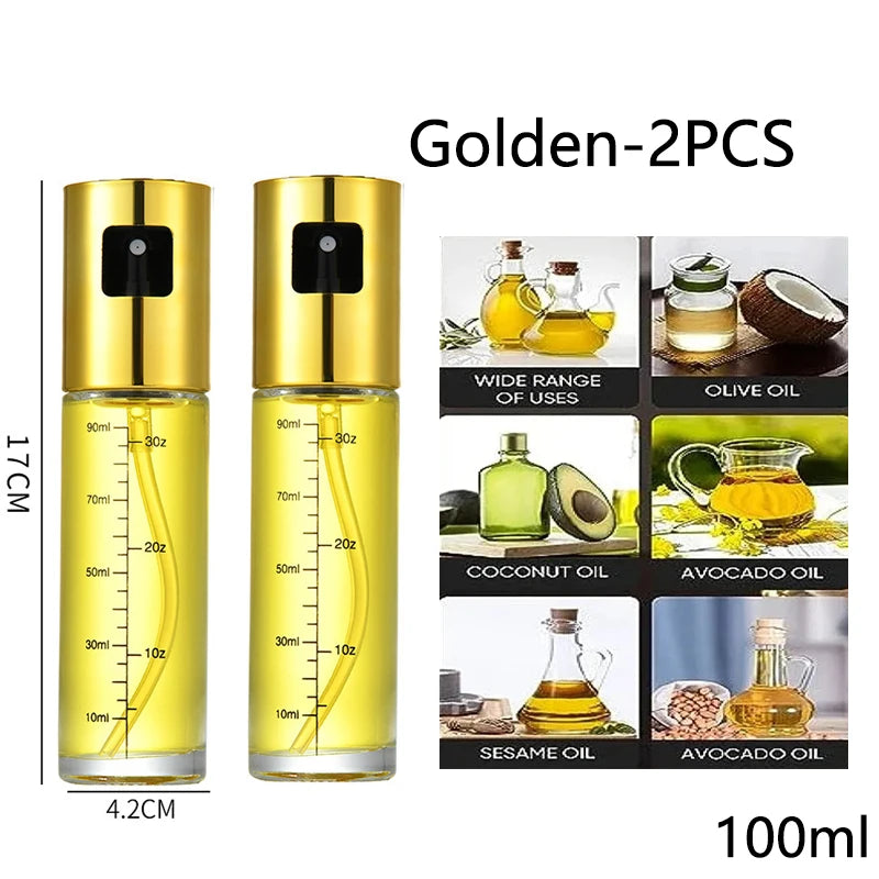 Glas Öl Sprüher für Kochen, Salat, Grillen, Backen – Essigflasche 2-in-1