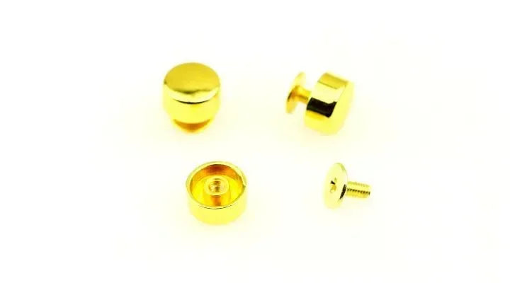 10 50 Stück runde Metallnieten Schrauben für DIY Leder Taschen Gürtel