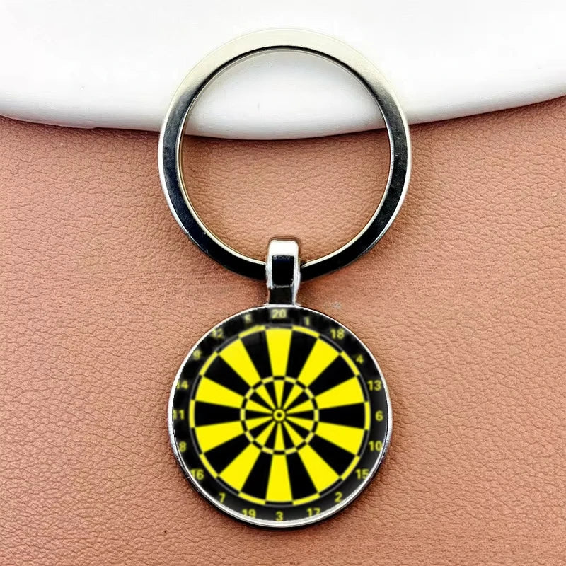 Dart Ziel Schlüsselanhänger Retro Stil Metall Anhänger Unisex Geschenkidee