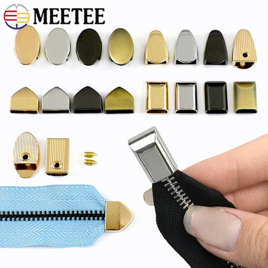 50 Metall Reissverschluss Stopper Clips DIY Zubehör für Taschen Kleidung