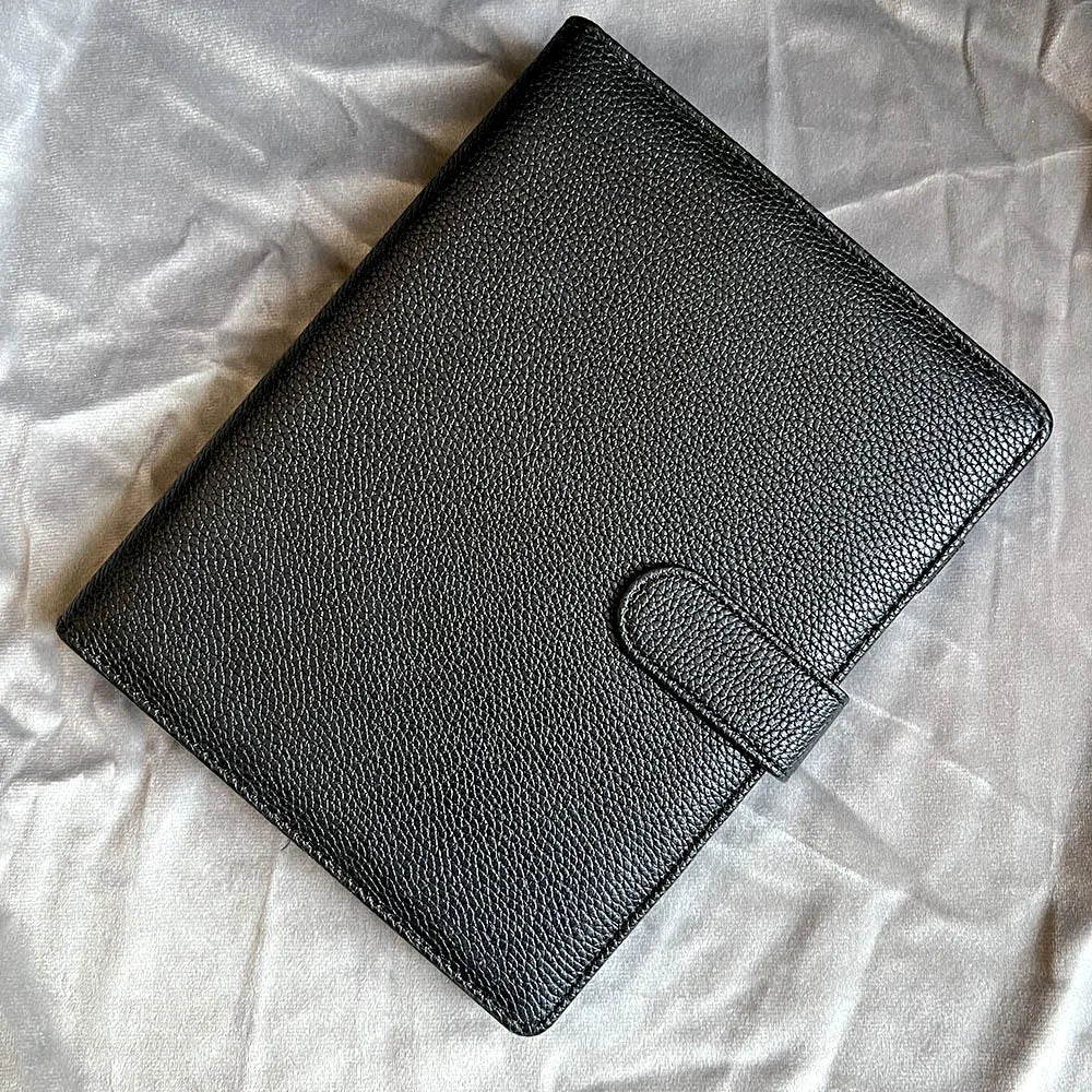 A5/A6 PU Leder Binder für Fotokarten, Tagebuch & Planer – Metallic Design