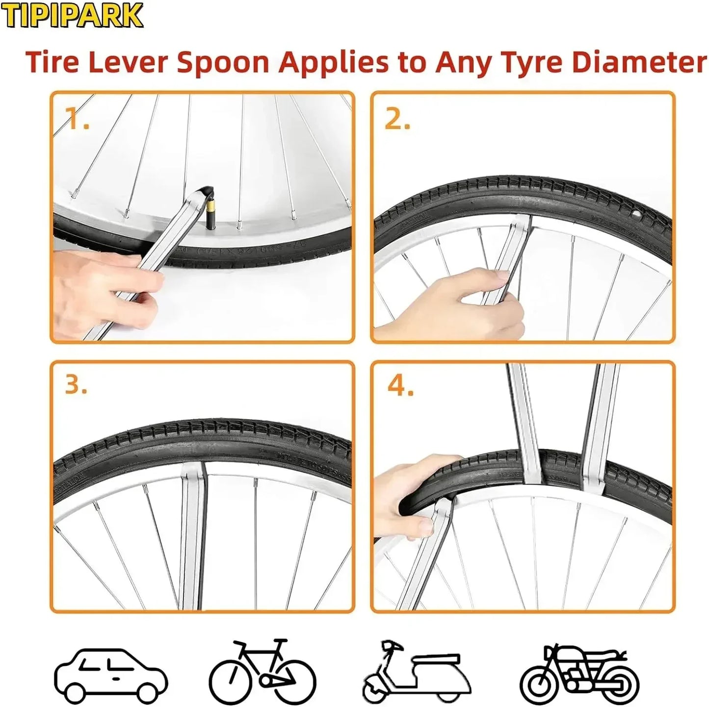 Stahl Reifenmontierhebel für Auto Motorrad Fahrrad Reifenwechsel