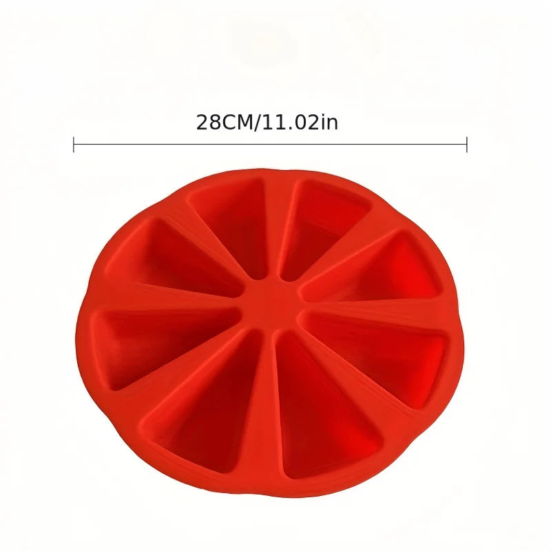 Dreieckige Silikon Backform mit 8 Mulden für Brownies Pfannkuchen Cupcakes-Yabubest - Home & More