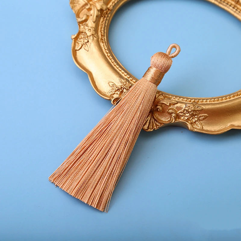 10er Set 8cm Seiden-Quasten zum Basteln für Schmuck - Lesezeichen