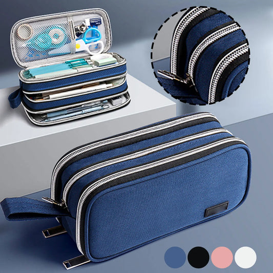 Federmäppchen große Kapazität mit 6 Fächern für Schule und Büro