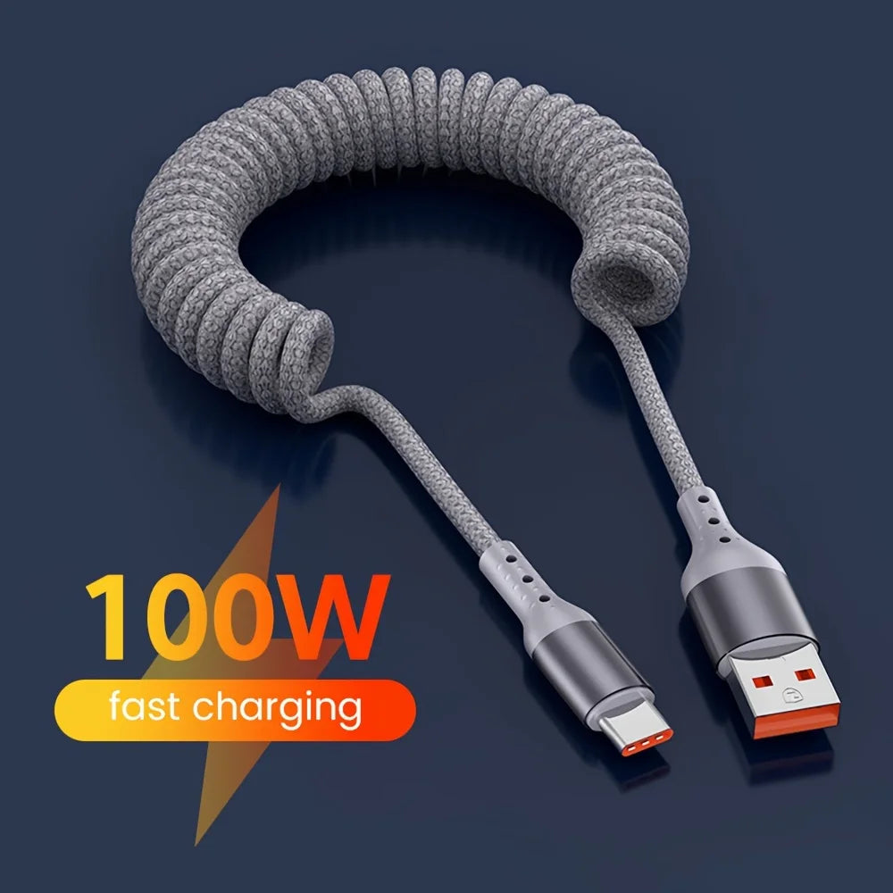 USB C Ladekabel mit 100 W für schnelles Laden im Auto und unterwegs