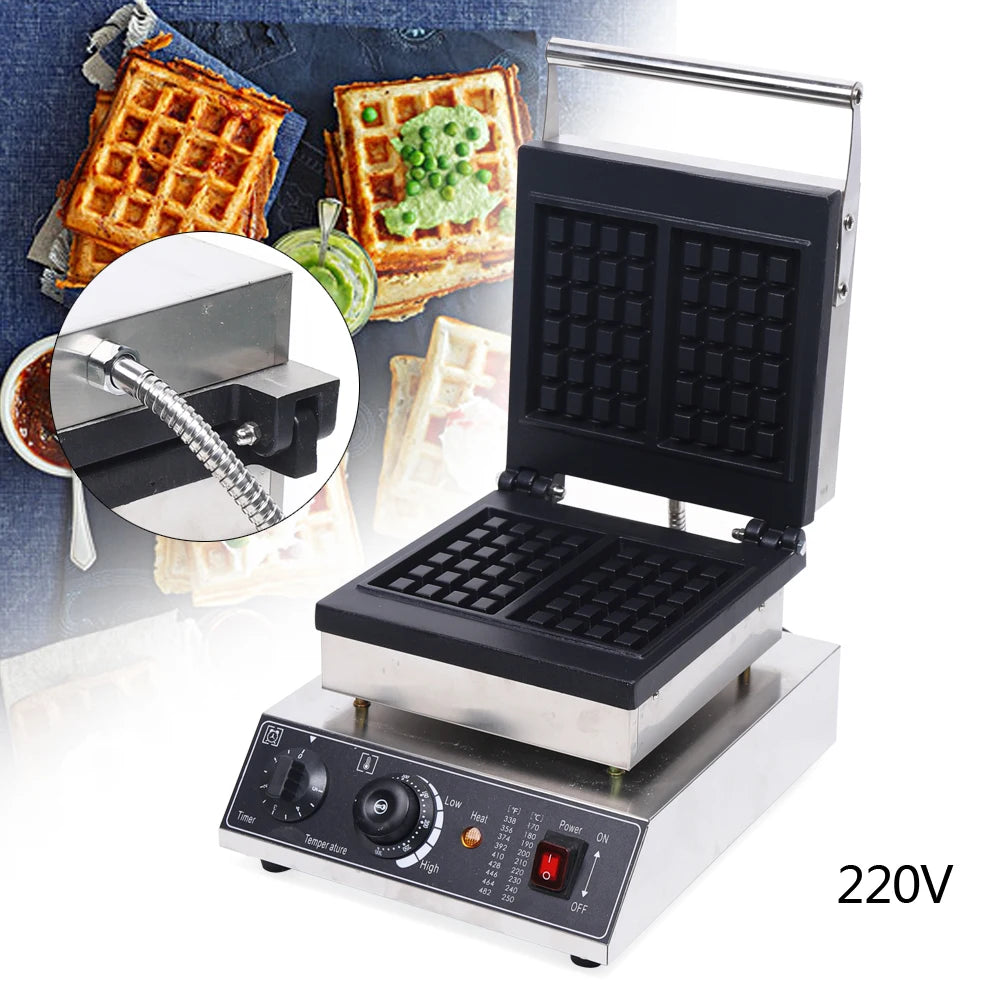 Elektrischer Waffelmaker 2000W Hohe Effizienz 2-Gramm Antihaft Waffelmaschine