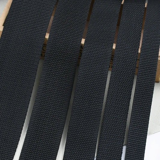 10 m schwarzes Nylon Gurtband in 20-100 mm Breite zum Nähen-Yabubest - Home & More