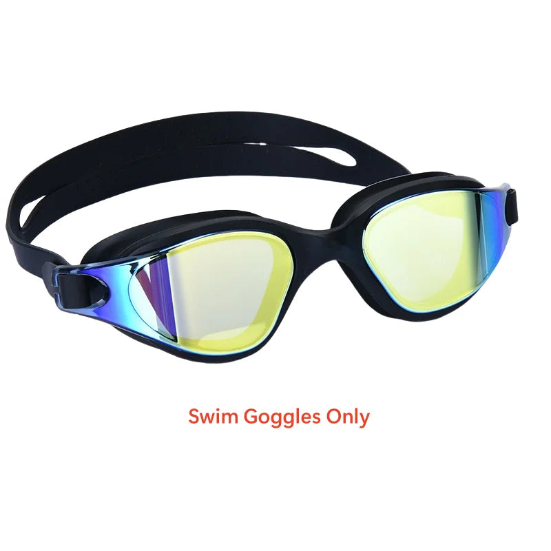 Professionelle Schwimmbrille mit Silikonrahmen und UV-Schutz für Erwachsene