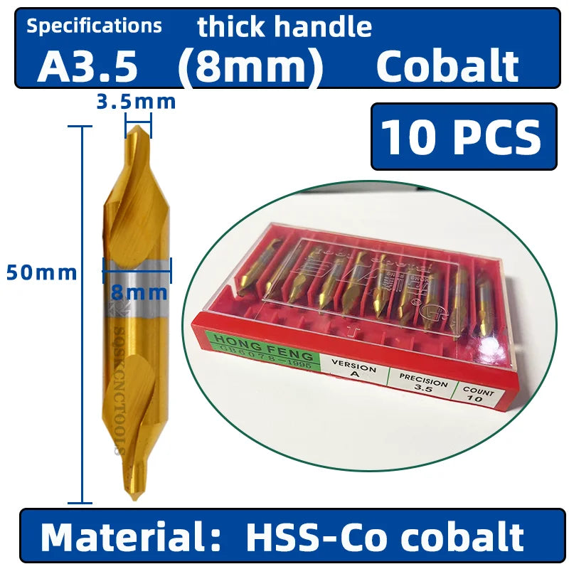 HSS Zentrierbohrer-Set 6-tlg. für präzise Metallbohrungen (1,0-5,0mm)