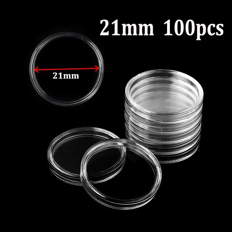 Durchsichtige Kunststoff-Münzkapseln in 21-45mm für sicheren Münzschutz