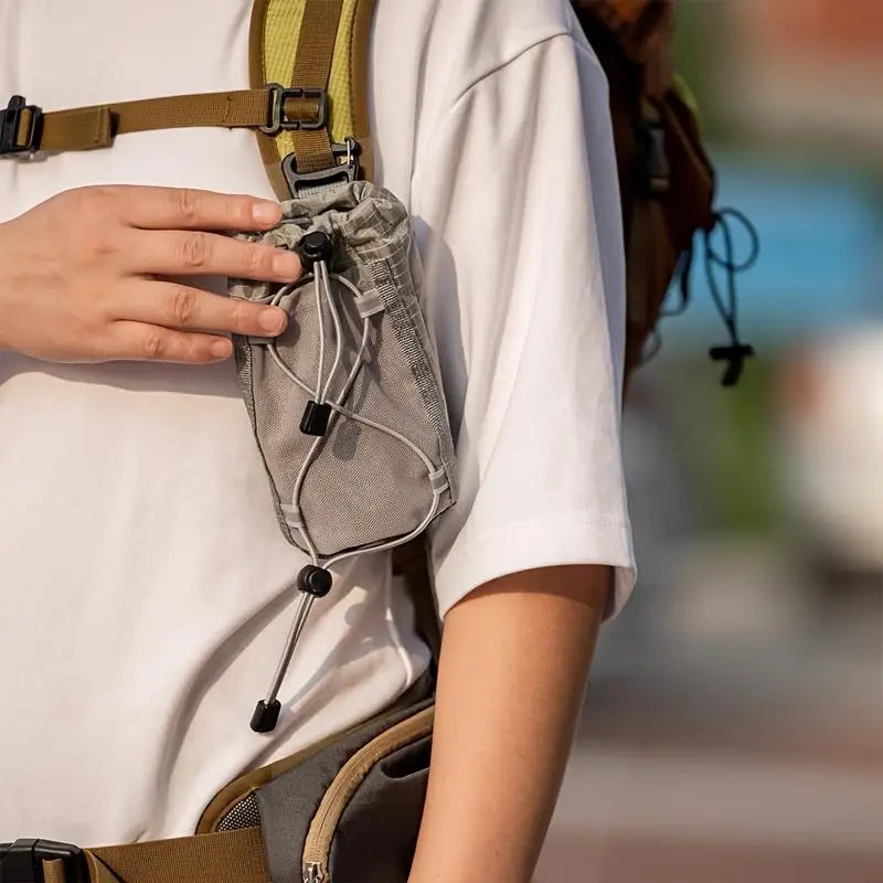 Vielseitige Outdoor Armtasche aus Nylon für Handy und Flasche