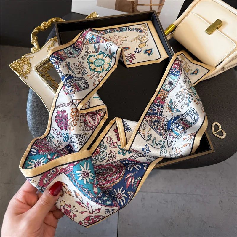 Dünner Seidenschal für Frauen – Multifunktionales Halstuch-Yabubest - Home & More