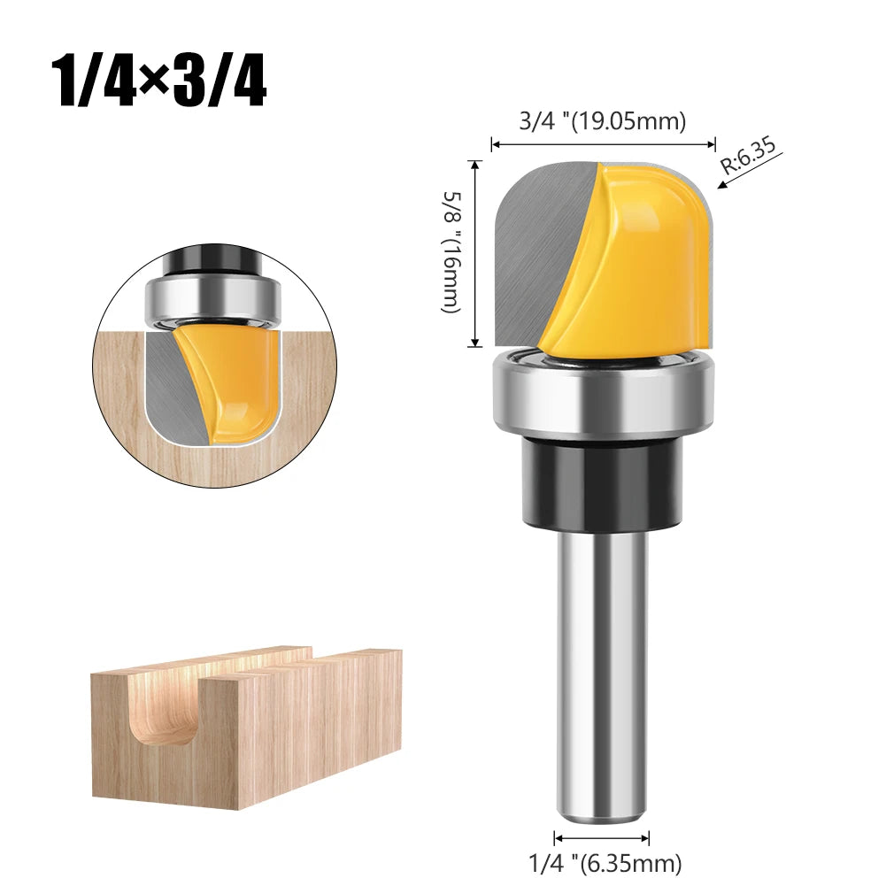 6mm 1/4 Zoll 8mm Schaft Hartmetall Fräser Set für Holzarbeiten
