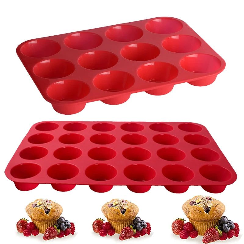 Silikon Muffinbackform für 6 und 12 Tassen – Antihaft - BPA-frei