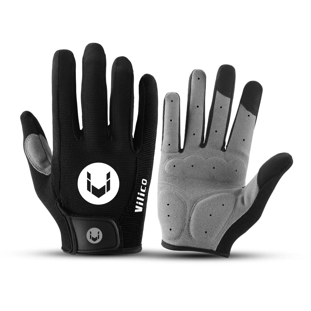 Atmungsaktive Vollfinger Fahrradhandschuhe mit Anti-Rutsch und Touchscreen