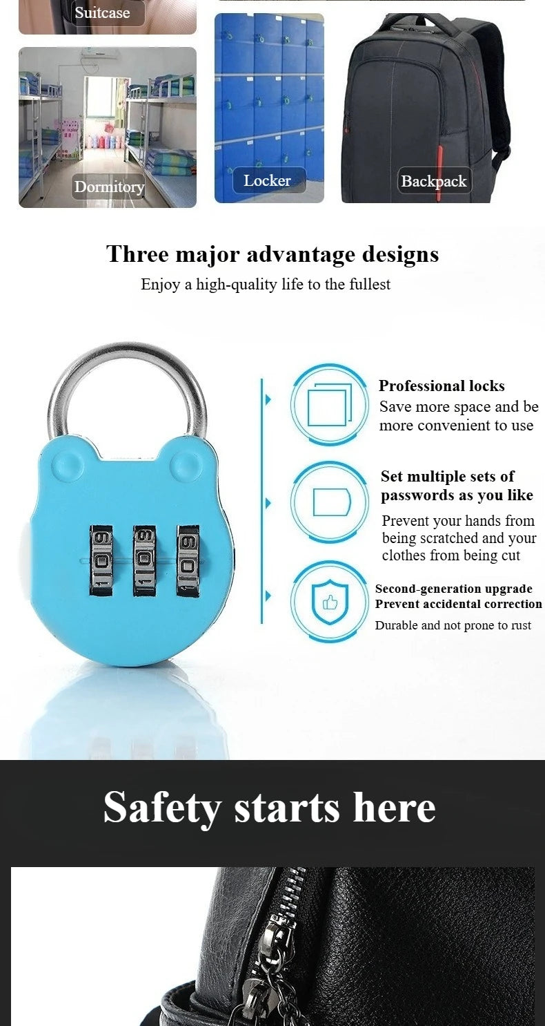 Sicheres Gepäck Ziffernnummer Codeschloss mit Digitaler Kombination