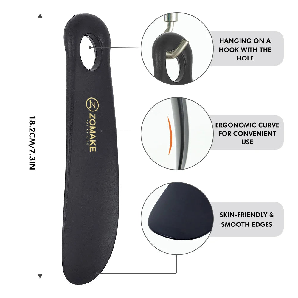 Starker Kunststoff Schuhlöffel 15,5cm Schuhträger Schuhheber für Alltag