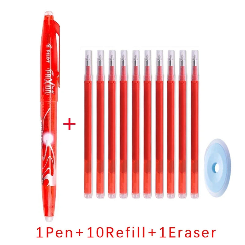 Löschbarer Gelstift 0,5 mm mit blauer, schwarzer - roter Tinte für Büro - Schule