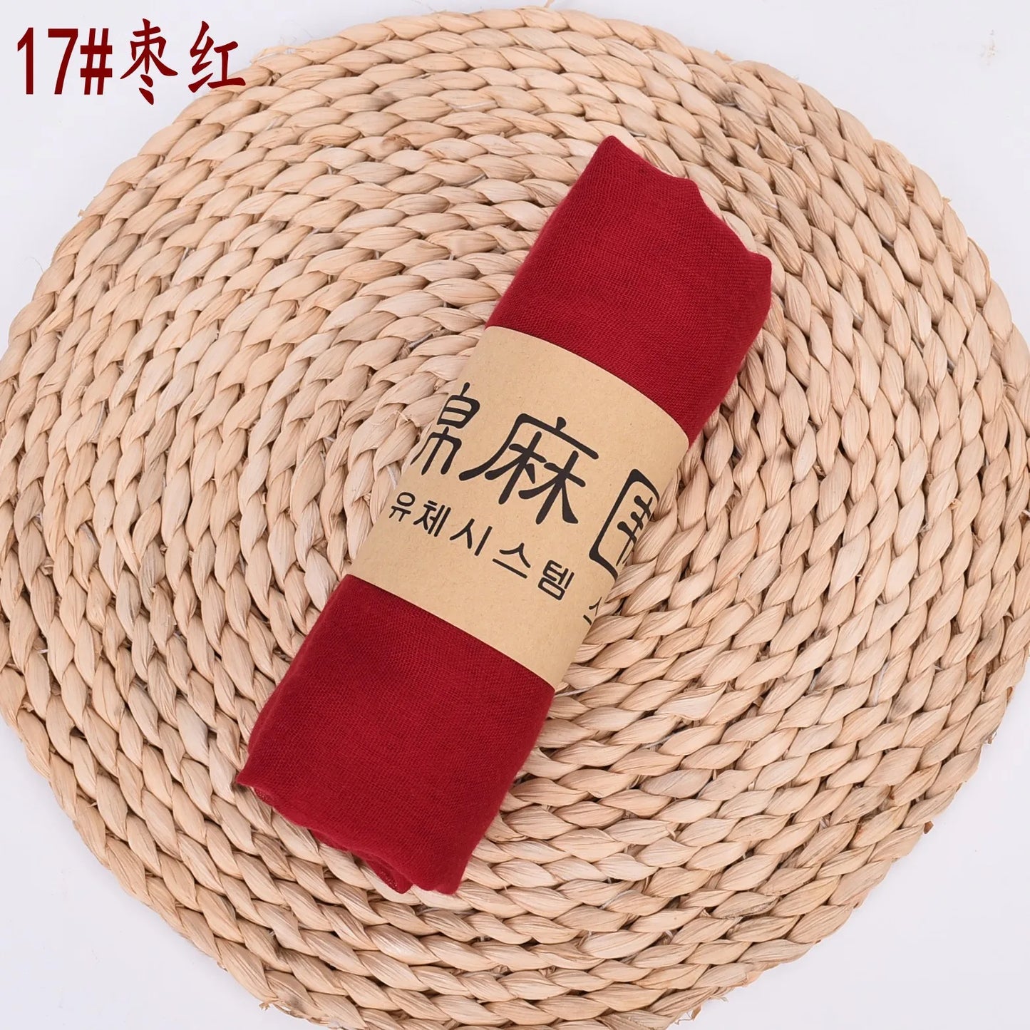 Damen Schal Baumwolle Leinen lang 90x180cm uni zart weich vielseitig