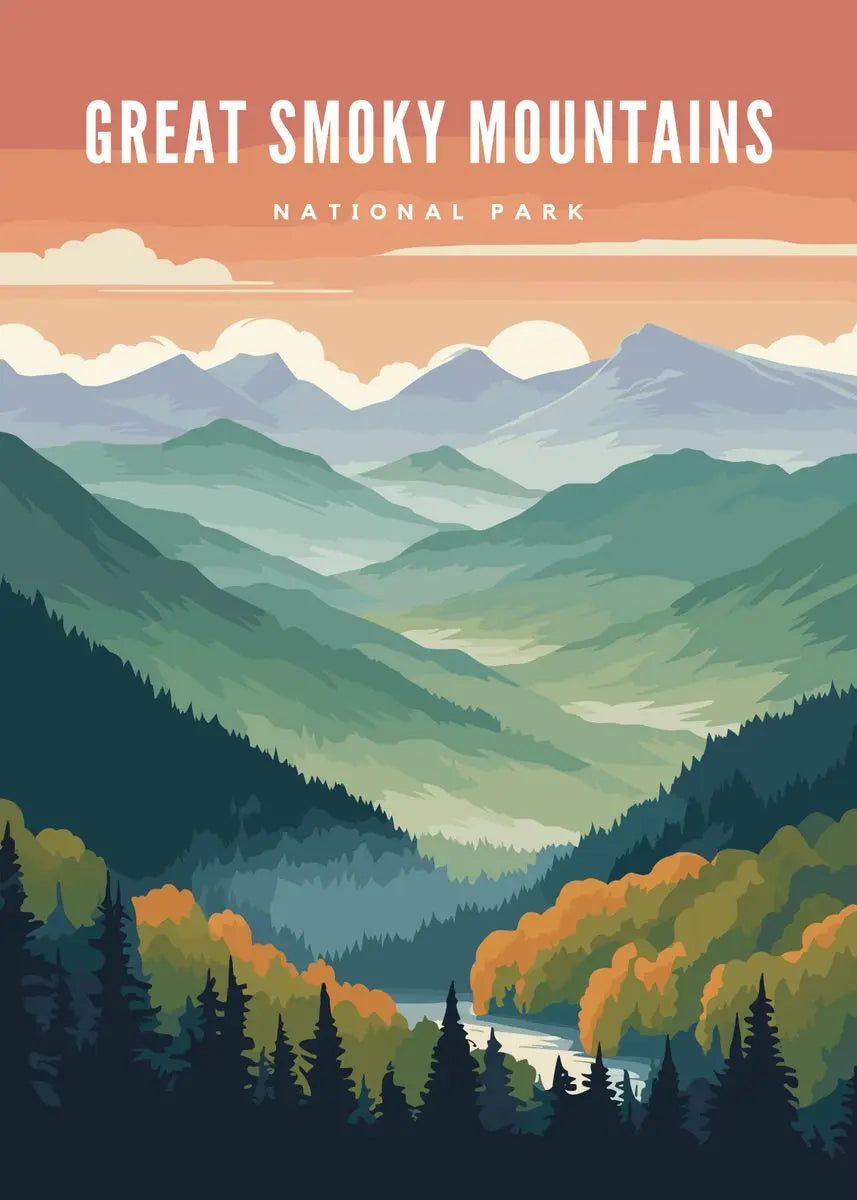 Moderne Leinwandkunst mit berühmten Naturparks für Wohnräume