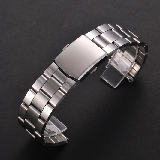 Edelstahl Uhrenarmband in 12-22mm Breite mit Faltschließe Universal