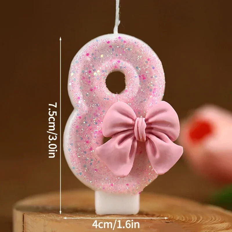 Glitzer Zahl Geburtstagskerze für Kuchen und festliche Dekoration