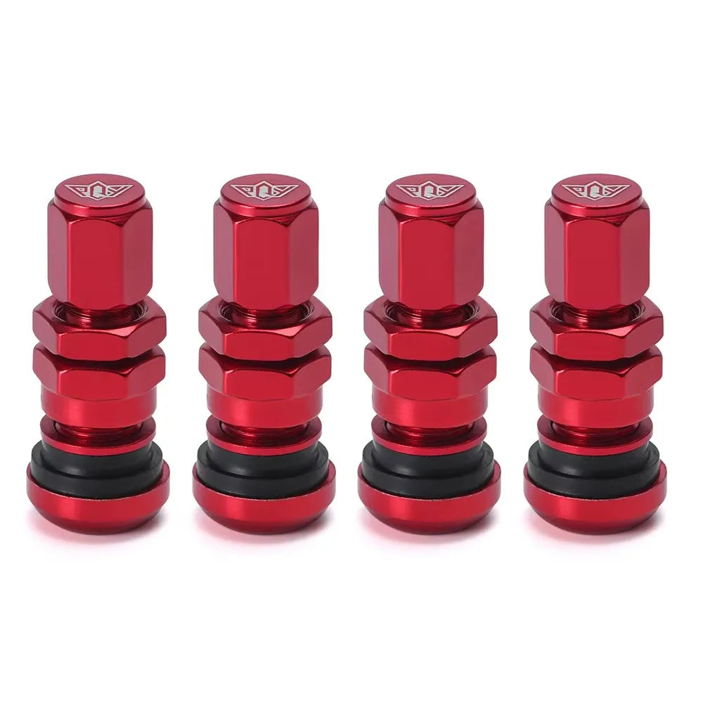 4er Set Aluminium Ventilkappen für Tubeless Reifen Auto Motorrad