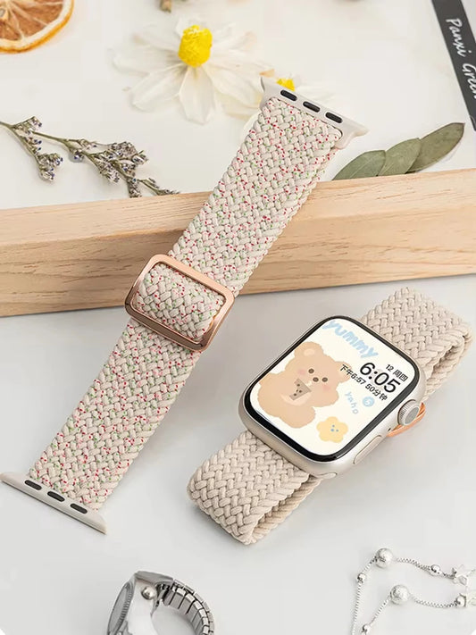 Geflochtenes Solo Loop Nylonarmband für Apple Watch Ultra und Serie