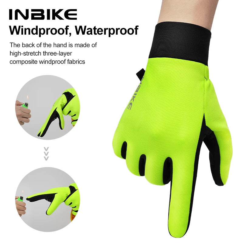 Winddichte wasserdichte Winterhandschuhe mit Touchscreen und Fleece