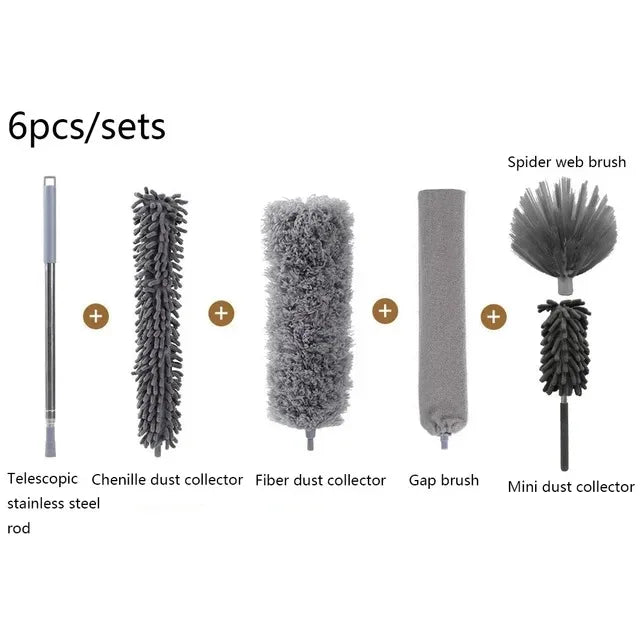 Mikrofaser Staubtuch mit ausziehbarem langen Stiel für Reinigung Zuhause