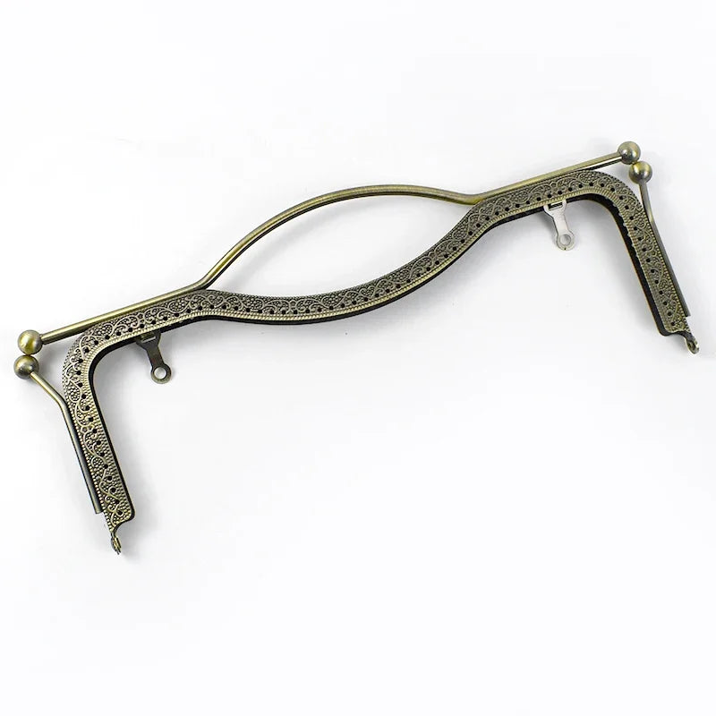 Metall Geldbörse Rahmen 20,5/27 cm Kussverschluss für Taschen 1 oder 2 Stück