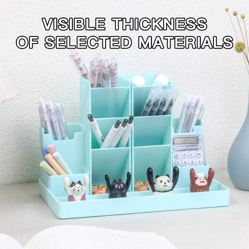 Stifthalter Kunststoff Quadratisch Schreibtisch Organizer Bleistifthalter