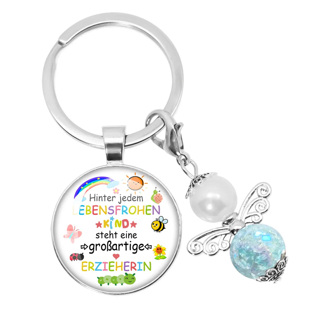 Herzspruch Schlüsselanhänger Geschenk Abschied Erzieher Unisex Schmuck