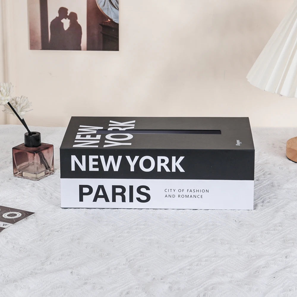 Luxus Buch Stil Tissue Box Serviettenhalter Papierbox für Tisch Dekor
