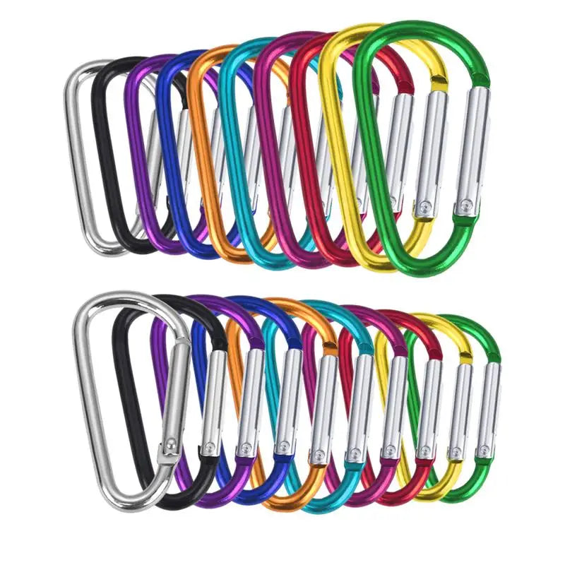 Karabiner Schlüsselbund Aluminium D-Ring 10/20er Set-Yabubest - Home & More