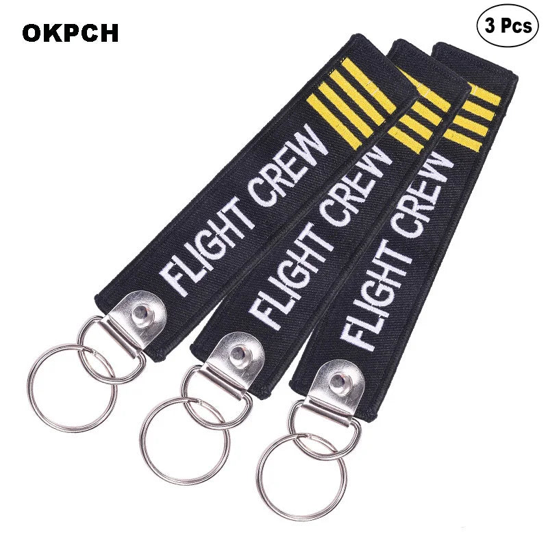 3-teiliges Schlüsselanhänger Set Bestickte Metallanhänger für Autos Motorräder