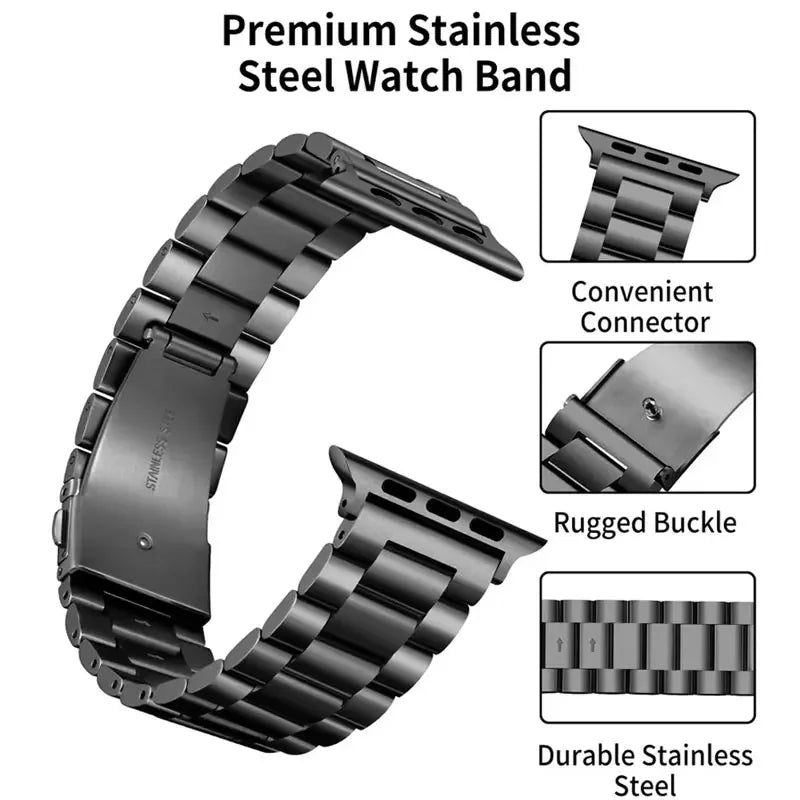 Edelstahl Metallarmband kompatibel mit Smartwatch 38-49 mm verschiedene Modelle