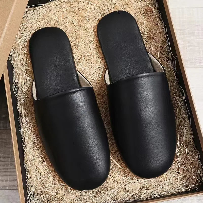 Luxury Lammfell-Pantoffeln: Handgefertigte Lederpantoffeln für Damen