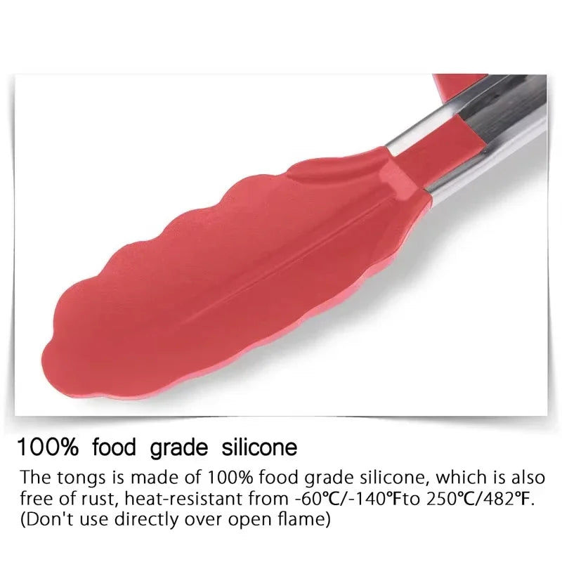 Küchenzange mit Silikonspitze aus Edelstahl 27 und 35 cm