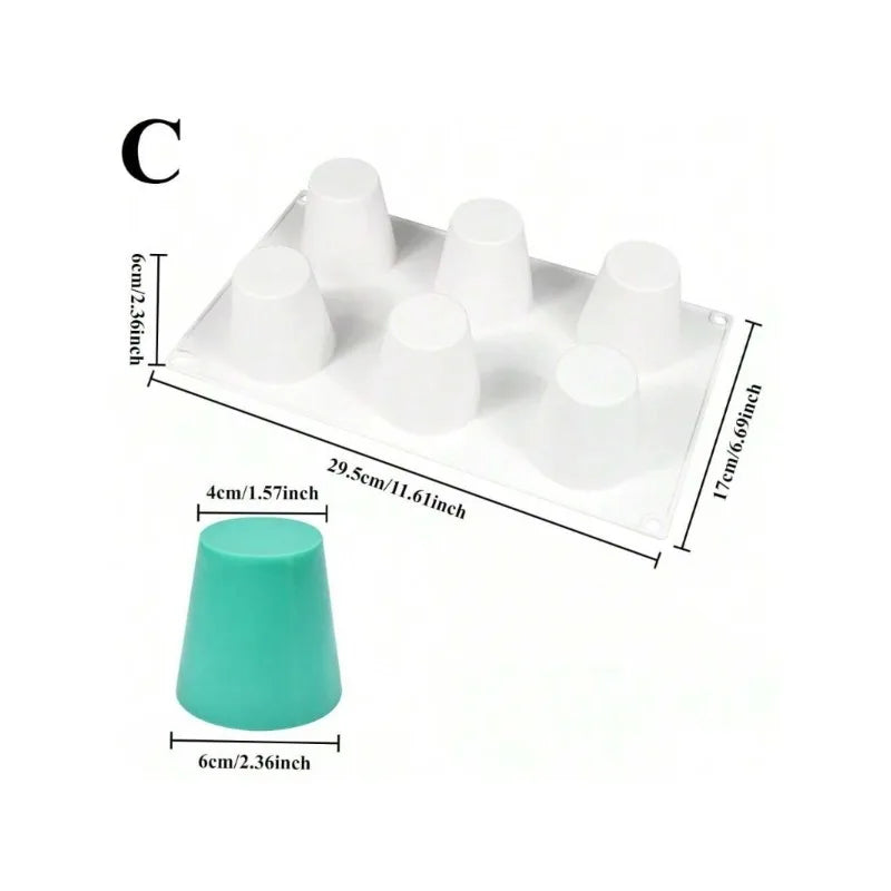 Silikonform Kaffeetasse Backutensilien für Dessert Kuchen Muffin Pudding