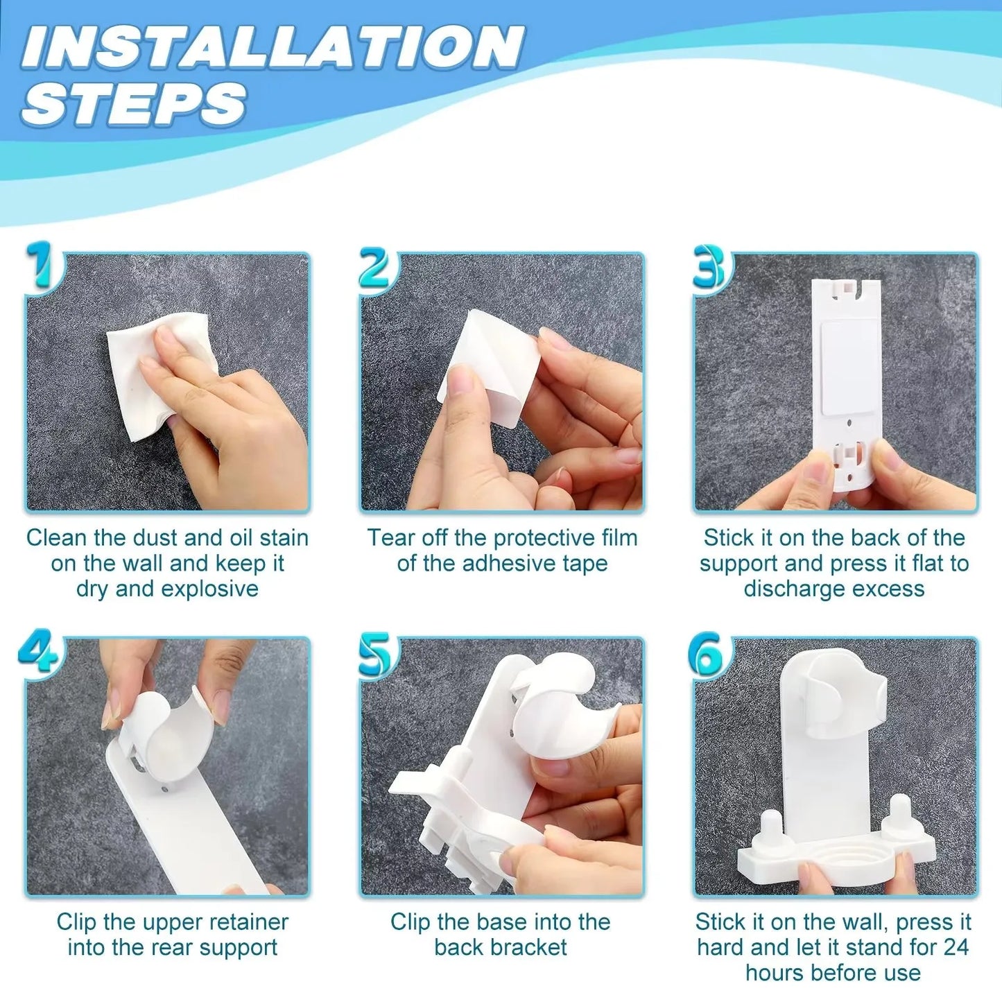 Selbstklebender Zahnbürstenhalter Wandmontage Organizer für elektrische Köpfe