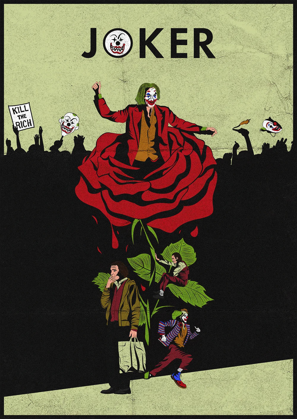 Abstraktes Leinwandgemälde als stilvolle Vintage Wanddekoration